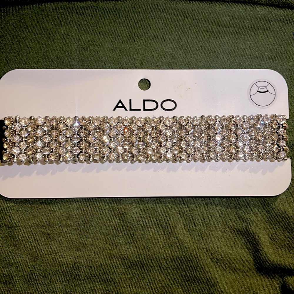 ALDO - Silver Rhinestone Choker - Picture 3 of 7